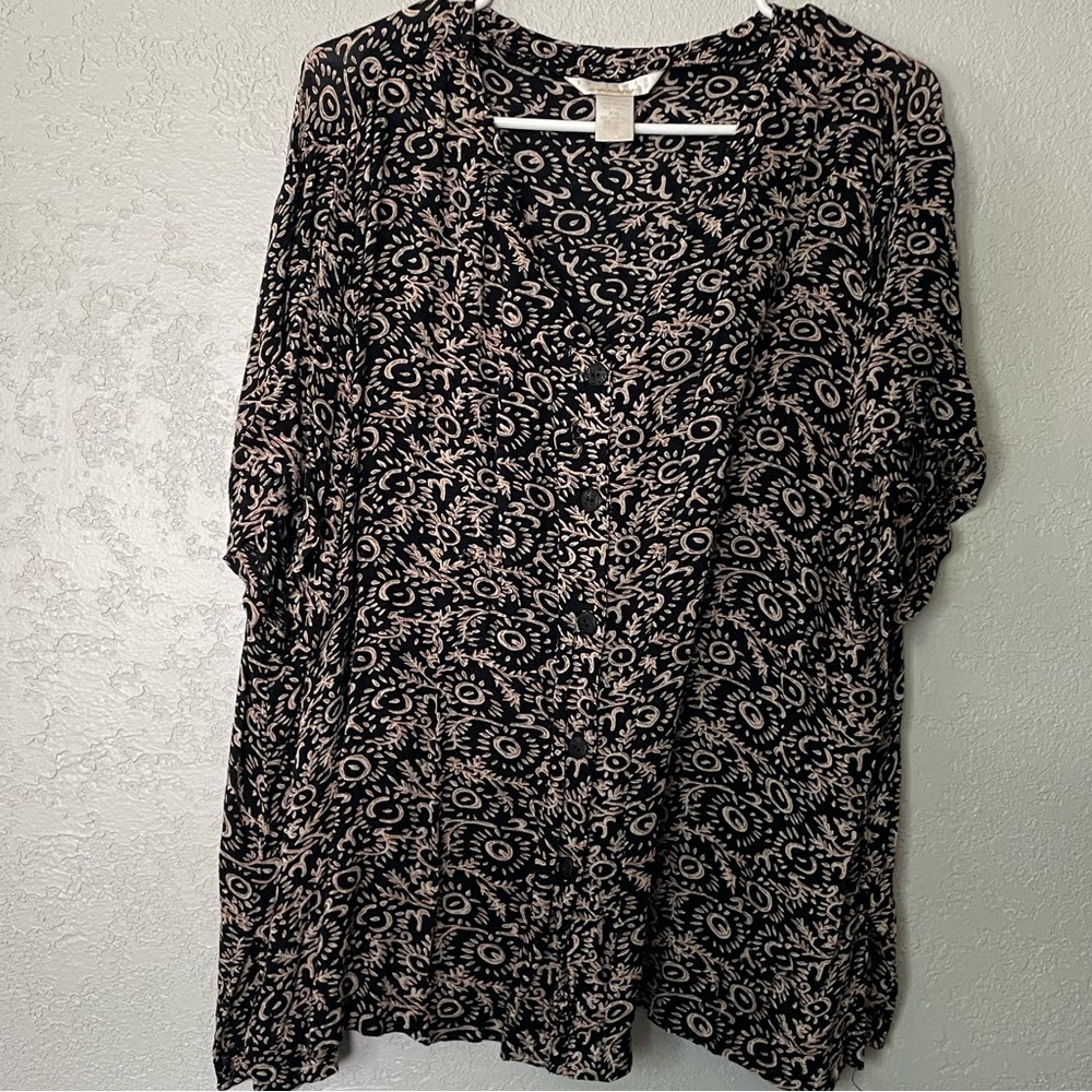 Vintage partners intimates button down top
